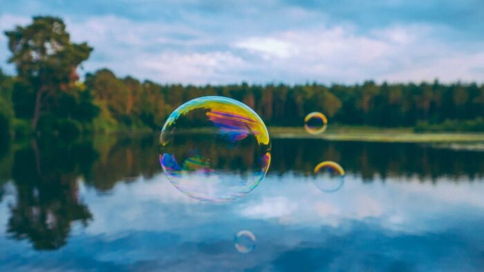 floating bubble during daytime