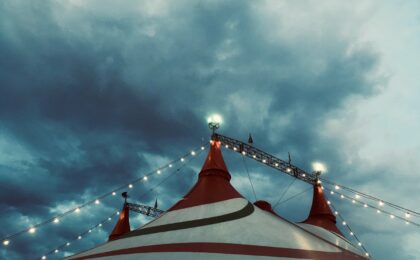 low angle photo of canopy tent