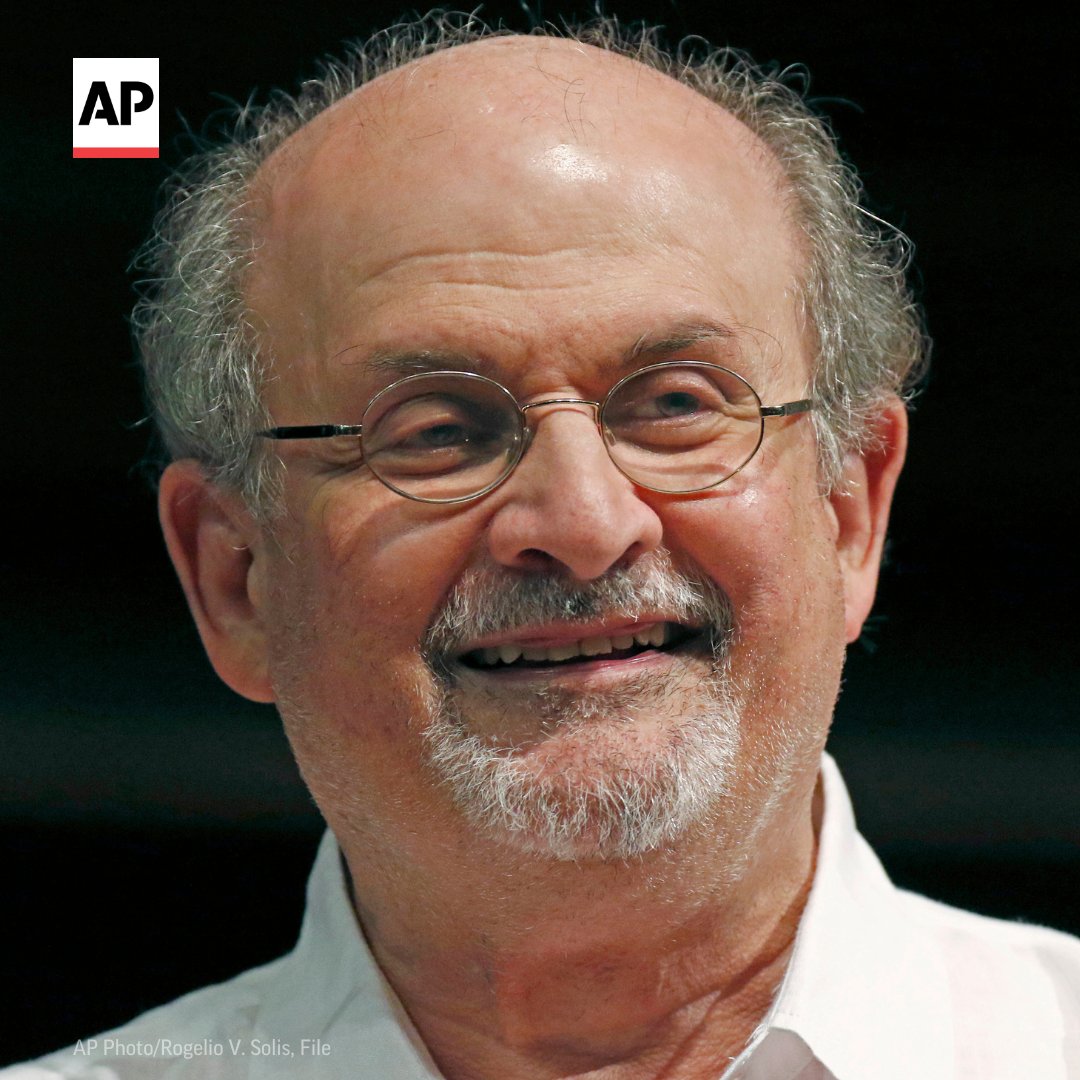 A close-up of Salman Rushdie.